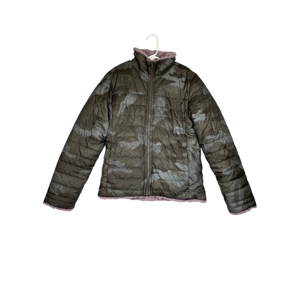 The North Face Other - The North Face Girls‎ Reversible Jacket 4T Camo Puffer Fur Snow